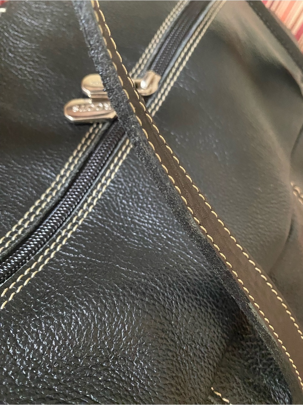 Roots vintage Black Leather Weekend Duffel Bag pebble leather - Picture 8 of 16
